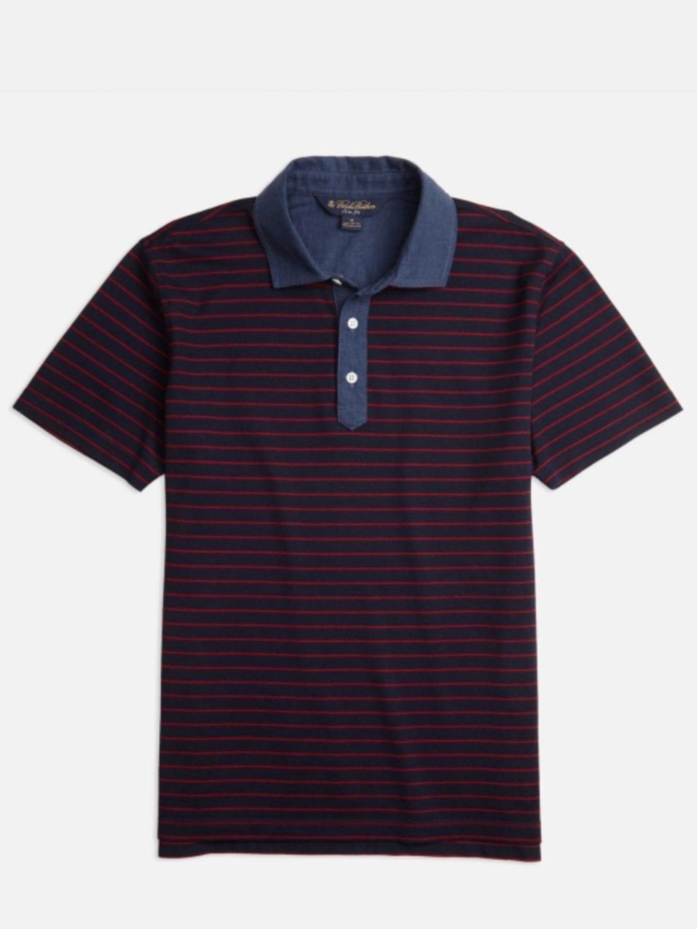 Brooks Brothers Men's Navy and Red Shirt